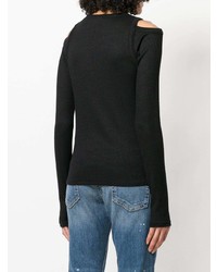 schwarzer Pullover mit einem Rundhalsausschnitt von Rag & Bone