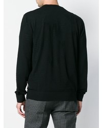 schwarzer Pullover mit einem Rundhalsausschnitt von Emporio Armani