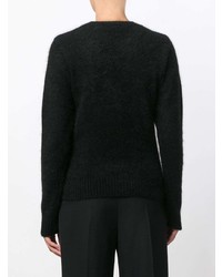 schwarzer Pullover mit einem Rundhalsausschnitt von Comme Des Garçons Noir Kei Ninomiya