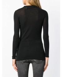 schwarzer Pullover mit einem Rundhalsausschnitt von IRO
