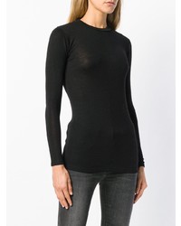 schwarzer Pullover mit einem Rundhalsausschnitt von IRO