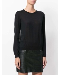 schwarzer Pullover mit einem Rundhalsausschnitt von RED Valentino