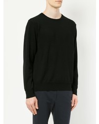 schwarzer Pullover mit einem Rundhalsausschnitt von D'urban