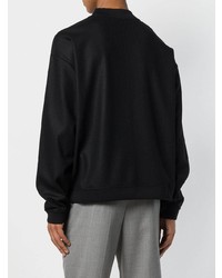 schwarzer Pullover mit einem Rundhalsausschnitt von Jil Sander