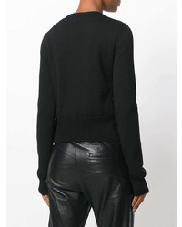 schwarzer Pullover mit einem Rundhalsausschnitt von Saint Laurent