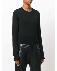 schwarzer Pullover mit einem Rundhalsausschnitt von Saint Laurent