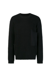 schwarzer Pullover mit einem Rundhalsausschnitt von RtA