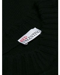 schwarzer Pullover mit einem Rundhalsausschnitt von RED Valentino