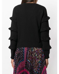 schwarzer Pullover mit einem Rundhalsausschnitt von RED Valentino