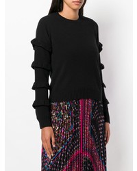 schwarzer Pullover mit einem Rundhalsausschnitt von RED Valentino