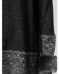 schwarzer Pullover mit einem Rundhalsausschnitt von Blumarine