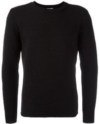 schwarzer Pullover mit einem Rundhalsausschnitt von S.N.S. Herning