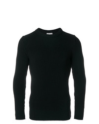 schwarzer Pullover mit einem Rundhalsausschnitt von S.N.S. Herning
