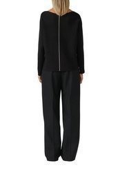schwarzer Pullover mit einem Rundhalsausschnitt von s.Oliver BLACK LABEL