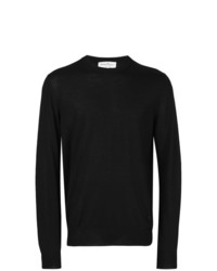 schwarzer Pullover mit einem Rundhalsausschnitt von Salvatore Ferragamo
