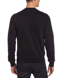 schwarzer Pullover mit einem Rundhalsausschnitt von Schott