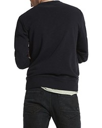 schwarzer Pullover mit einem Rundhalsausschnitt von Scotch & Soda