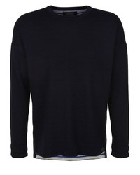 schwarzer Pullover mit einem Rundhalsausschnitt von Scotch & Soda