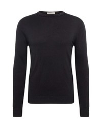 schwarzer Pullover mit einem Rundhalsausschnitt von Scotch & Soda