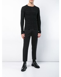 schwarzer Pullover mit einem Rundhalsausschnitt von Ma+