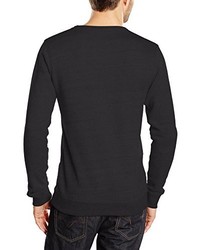 schwarzer Pullover mit einem Rundhalsausschnitt von Selected