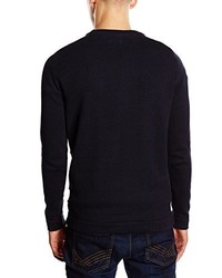 schwarzer Pullover mit einem Rundhalsausschnitt von Selected Homme