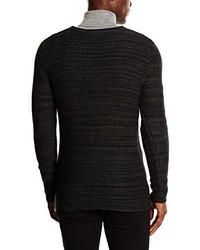 schwarzer Pullover mit einem Rundhalsausschnitt von Selected Homme