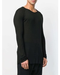 schwarzer Pullover mit einem Rundhalsausschnitt von Haider Ackermann