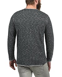 schwarzer Pullover mit einem Rundhalsausschnitt von Shine Original