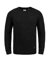 schwarzer Pullover mit einem Rundhalsausschnitt von Shine Original