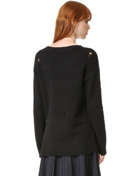 schwarzer Pullover mit einem Rundhalsausschnitt von Marc Jacobs