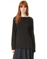 schwarzer Pullover mit einem Rundhalsausschnitt von Marc Jacobs