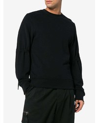 schwarzer Pullover mit einem Rundhalsausschnitt von Ann Demeulemeester