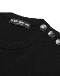 schwarzer Pullover mit einem Rundhalsausschnitt von Dolce & Gabbana