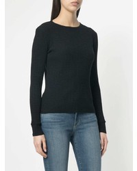 schwarzer Pullover mit einem Rundhalsausschnitt von Simon Miller