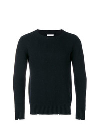 schwarzer Pullover mit einem Rundhalsausschnitt von Societe Anonyme