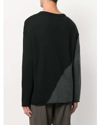 schwarzer Pullover mit einem Rundhalsausschnitt von Societe Anonyme