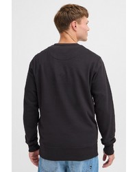 schwarzer Pullover mit einem Rundhalsausschnitt von Solid