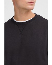 schwarzer Pullover mit einem Rundhalsausschnitt von Solid