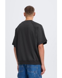 schwarzer Pullover mit einem Rundhalsausschnitt von Solid