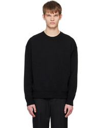 schwarzer Pullover mit einem Rundhalsausschnitt von Solid Homme