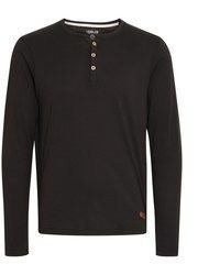 schwarzer Pullover mit einem Rundhalsausschnitt von Solid