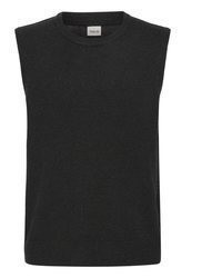 schwarzer Pullover mit einem Rundhalsausschnitt von Solid