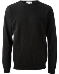 schwarzer Pullover mit einem Rundhalsausschnitt von Soulland