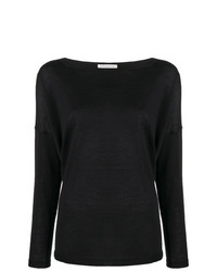 schwarzer Pullover mit einem Rundhalsausschnitt von Stefano Mortari