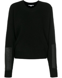 schwarzer Pullover mit einem Rundhalsausschnitt von Stella McCartney