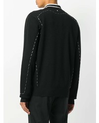 schwarzer Pullover mit einem Rundhalsausschnitt von Oamc