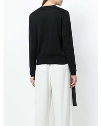 schwarzer Pullover mit einem Rundhalsausschnitt von Comme Des Garçons Noir Kei Ninomiya