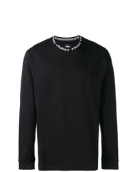 schwarzer Pullover mit einem Rundhalsausschnitt von Stussy