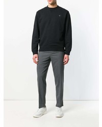 schwarzer Pullover mit einem Rundhalsausschnitt von McQ Alexander McQueen